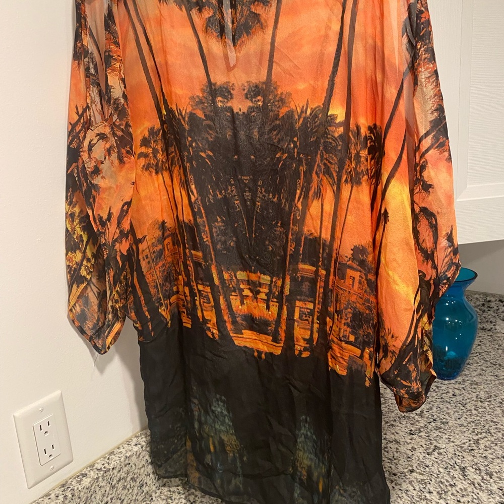 Twelfth Street by Cynthia Vincent Orange and Black Mini Dress